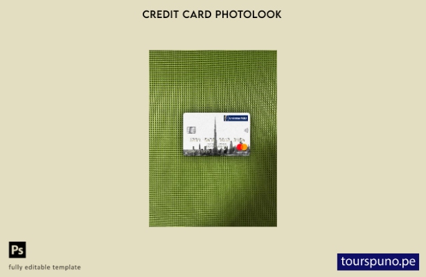 listo para imprimir plantilla frontal de aspecto fotográfico de Mastercard d 116